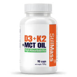 Vitamin D3 + K2+ MTC oil - 90 Caps
