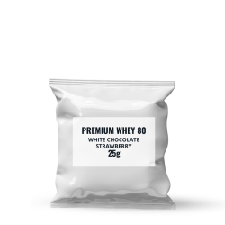 Premium Whey 80 25g - Feh�r csokol�d� epres