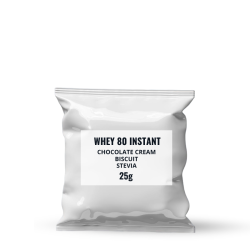 Whey 80 instant 25 g - Kekszes csokol�d�kr�m stevi�val edes�tve