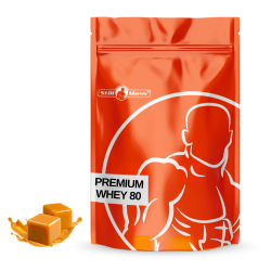Premium Whey 80 2 kg | Caramel + Whey Protein 4x25g