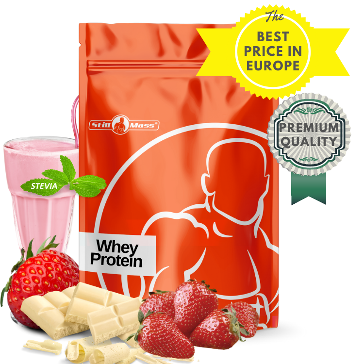 Whey protein 1 kg whitechoco/strawberry stevia StillMassNutrition.HU